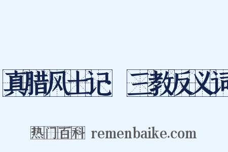 真腊风土记·三教反义词是什么意思的图片